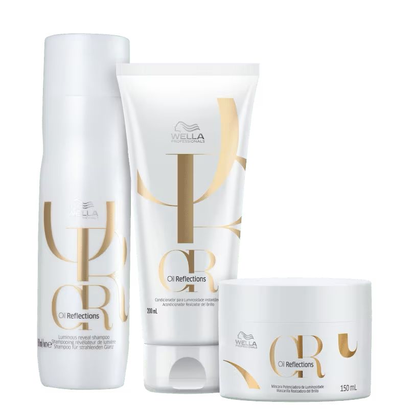 Kit Wella Professionals Oil Reflections Trio ( Shampoo 250ml + Mascara 150gr + Condicionador 200ml) - Imagem 3