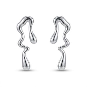 Brinco Essencial Contorno Orgânico Prata
