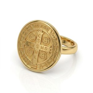 Anel São Bento Essencial Dourado