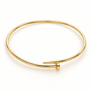 Colar Choker Aro Prego Essencial Dourado