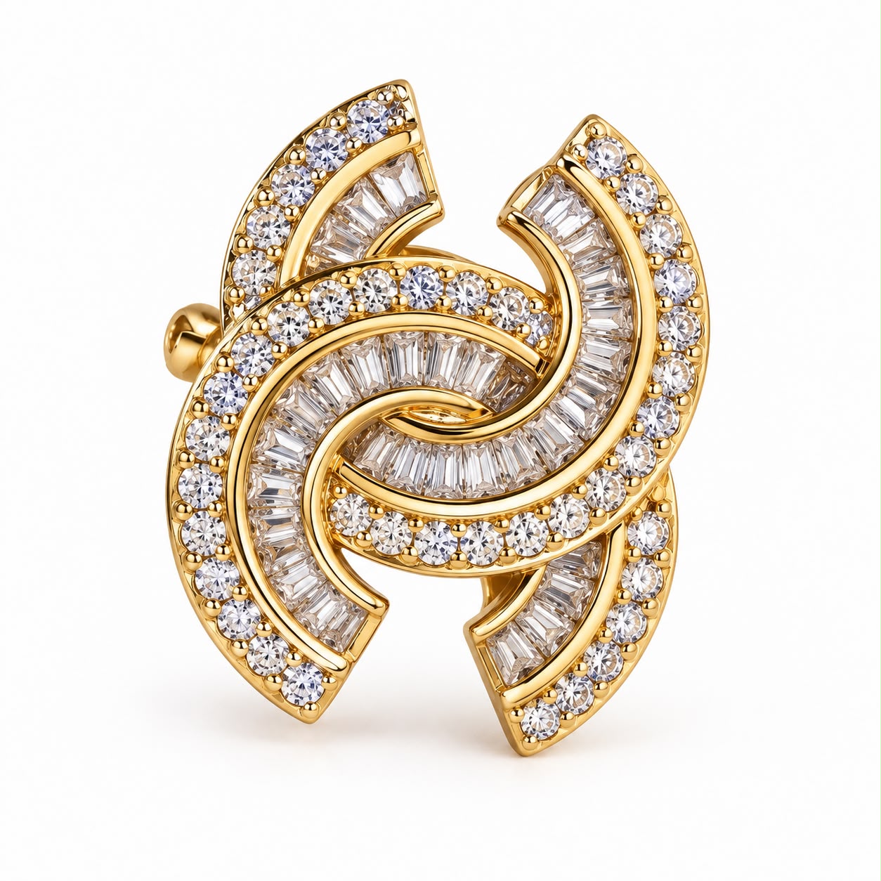 Pingente Charm Entrelaçado Dourado - Imagem 2