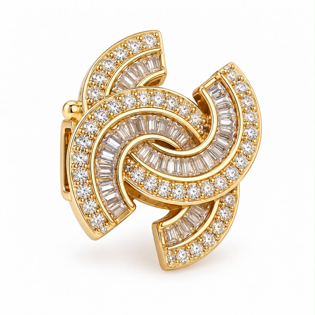 Pingente Charm Entrelaçado Dourado - Imagem 3