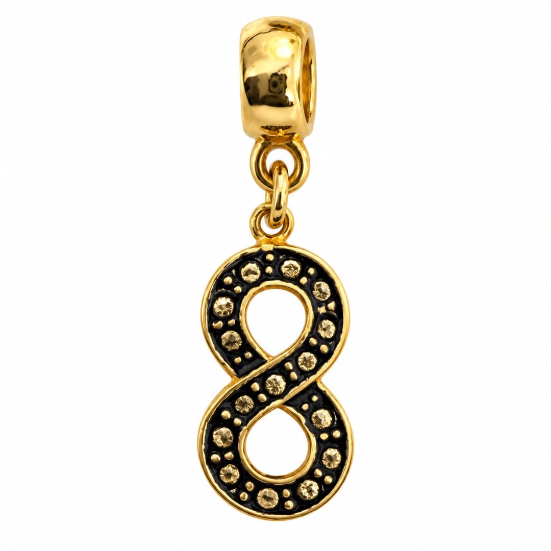 Pingente Berloque Infinito Dourado